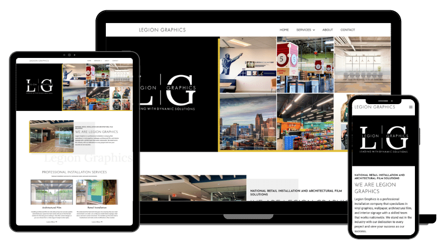 Service Website Example - Legion Graphics