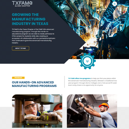 TX Fame Manufacturing Website Redesign
